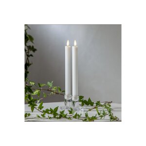 LED Leuchterkerze 2er Set "Flamme Stripe" in...