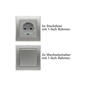 B-Ware DELPHI Starter-Kit, 16-teilig, silber 6x...