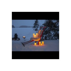 LED STUMPENKERZE M-TWINKLE weiß 17,5cm