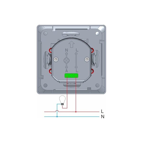 DELPHI Bewegungsmelder 160°, silber LED geeignet, 250V~, Unterputz, 2-Draht