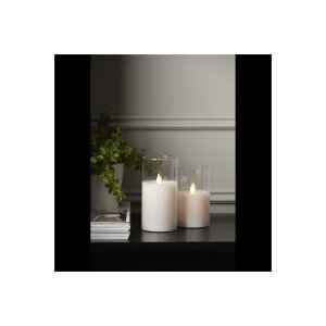 LED Stumpenkerze M-TWINKLE 10 + 12,5 + 15cm