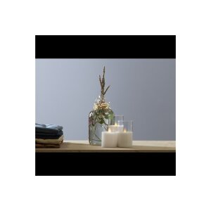 LED Stumpenkerze M-TWINKLE 10 + 12,5 + 15cm
