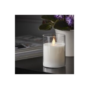 LED Stumpenkerze M-TWINKLE 10 + 12,5cm