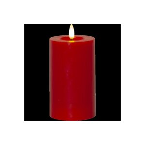 LED-Stumpenkerze Flamme Flow Rot – 15 cm mit...