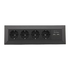 ChiliTec Ecksteckdose Küchensteckdose mit USB...