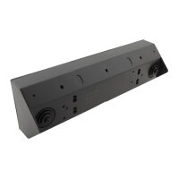 ChiliTec Ecksteckdose Küchensteckdose mit USB Doppelsteckdose 4x Steckdosen 2x USB I 90° Winkel I 230V Aufbau & Eck-Montage für Arbeitsplatte Küche I Schwarz