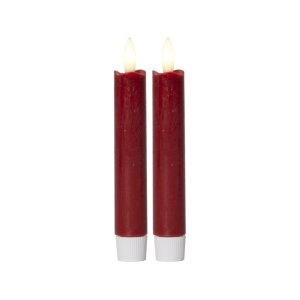 LED-Leuchterkerzen dunkelrot – Antik-Design mit...